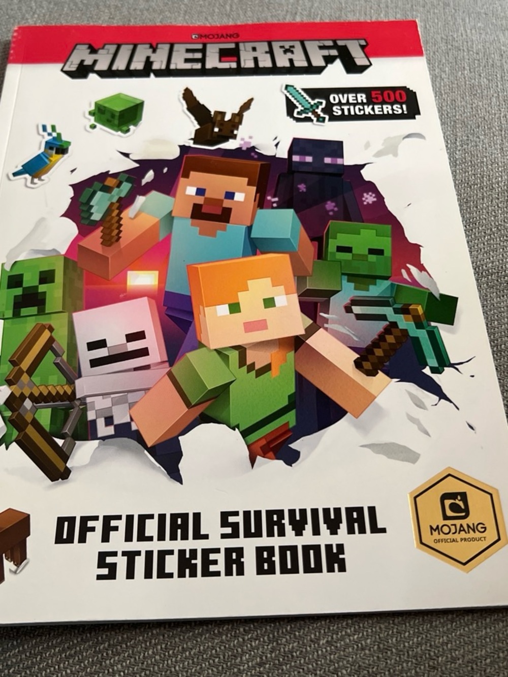 Minecraft Official Survival Sticker Book - White & Red